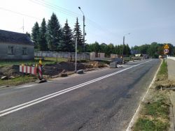 W ciągu drogi wojewódzkiej nr 481 w miejscowości Masłowice trwa realizacja kolejnego, tegorocznego projektu w ramach Budżetu Obywatelskiego „Łódzkie na PLUS”.